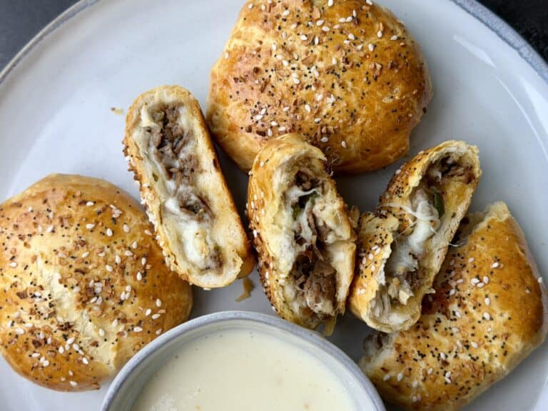 Philly Cheesesteak Stuffed Biscuits