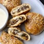 Philly Cheesesteak Stuffed Biscuits.