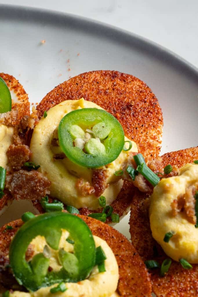 Smoked Jalapeno Popper Deviled Eggs