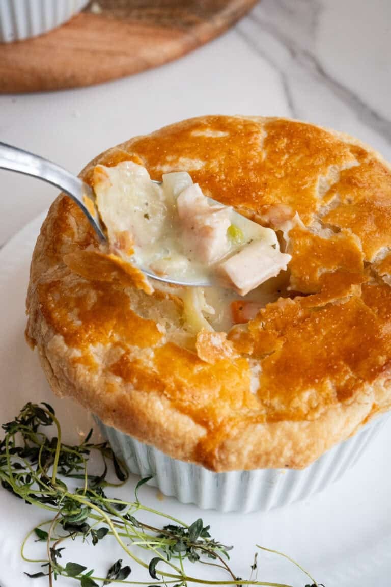 Individual Smoked Turkey Pot Pies.
