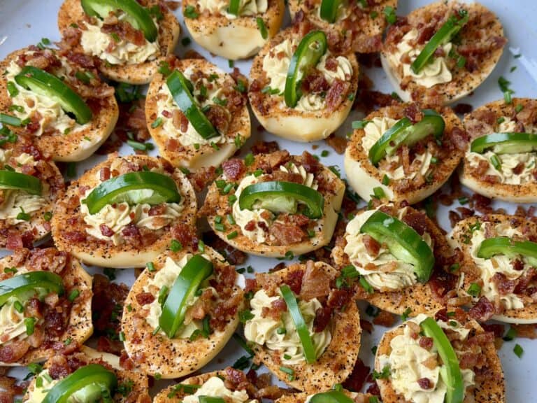 Smoked Jalapeno Popper Deviled Eggs