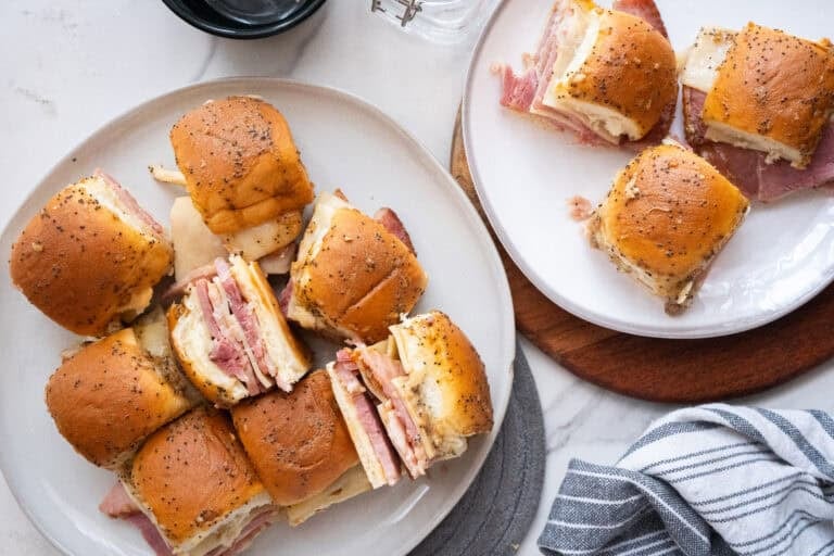 Smokey Ham and Cheese Sliders Smoked ham and cheese sliders.