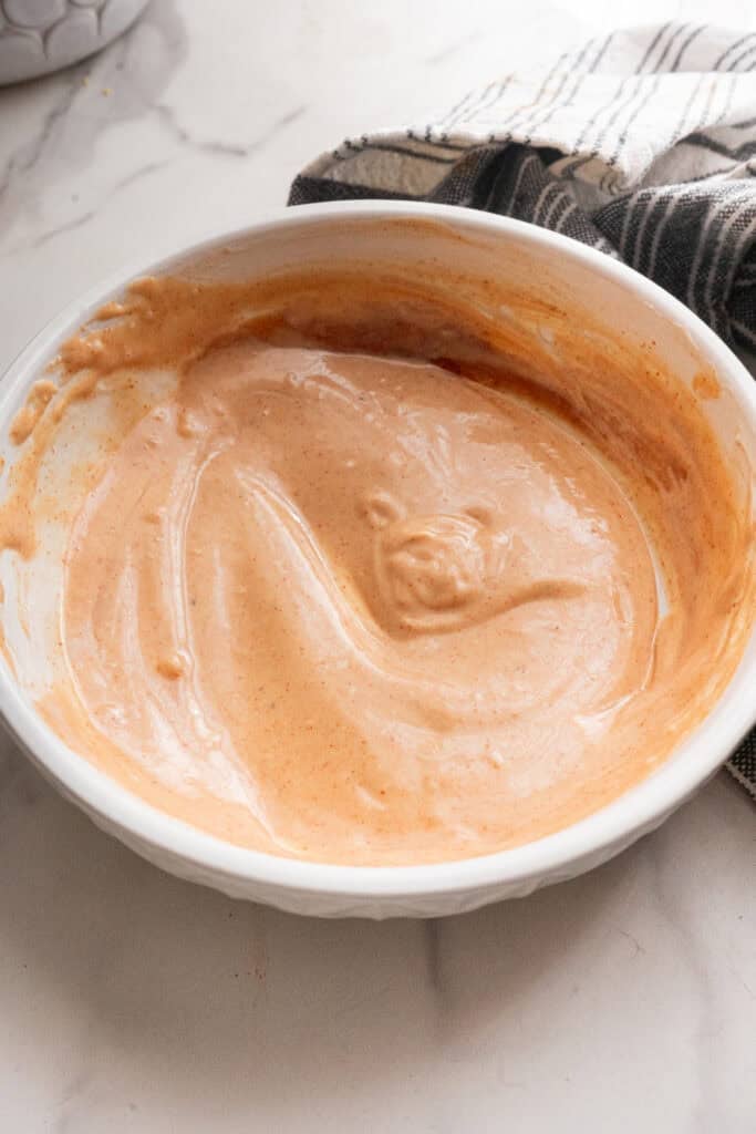 Creamy BBQ sauce.