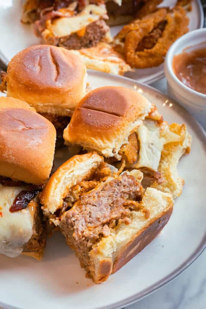 BBQ Cheeseburger Sliders.