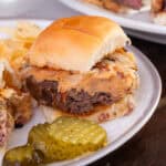 Burger Sliders with Baconnaise Sauce.