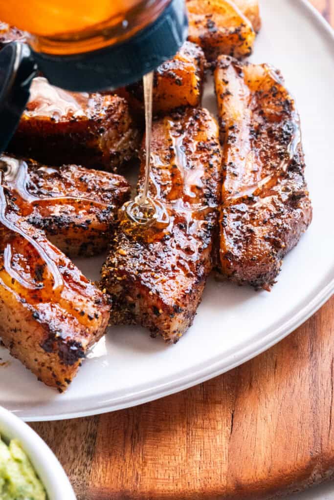 Hot Honey Lemon Pork Belly.