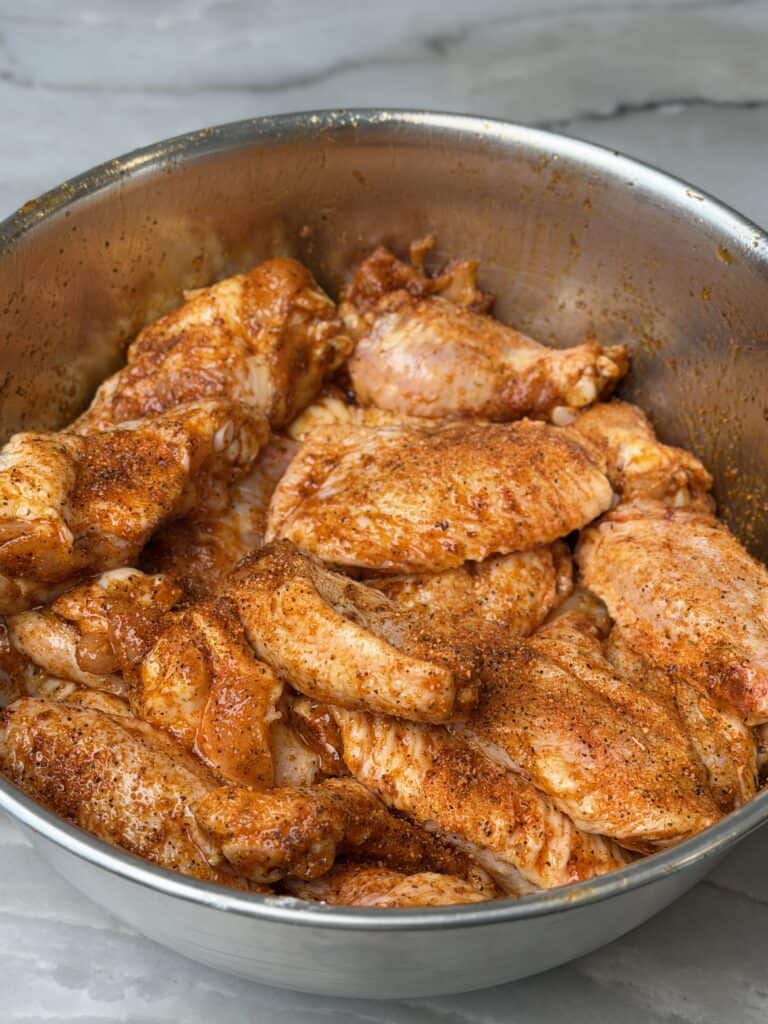 seasoned chicken wings.