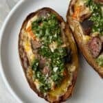 Steak and Lobster Potato Skins