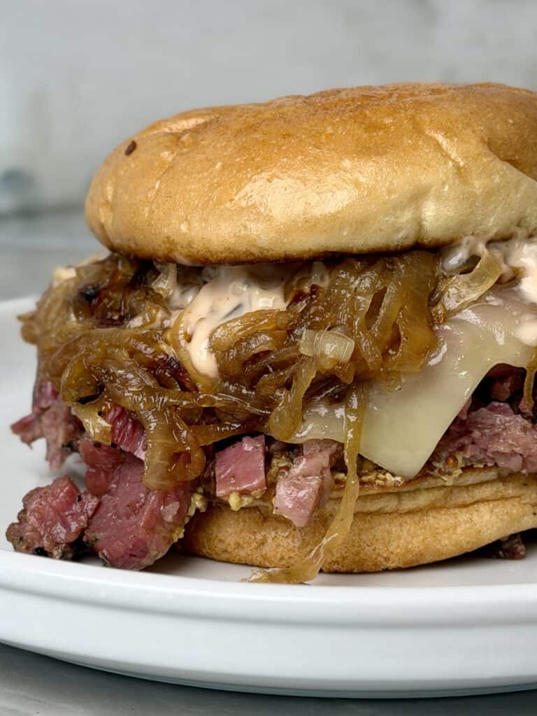 Chopped Pastrami Sandwich.