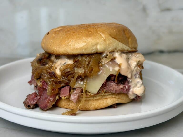 Chopped Pastrami Sandwich.