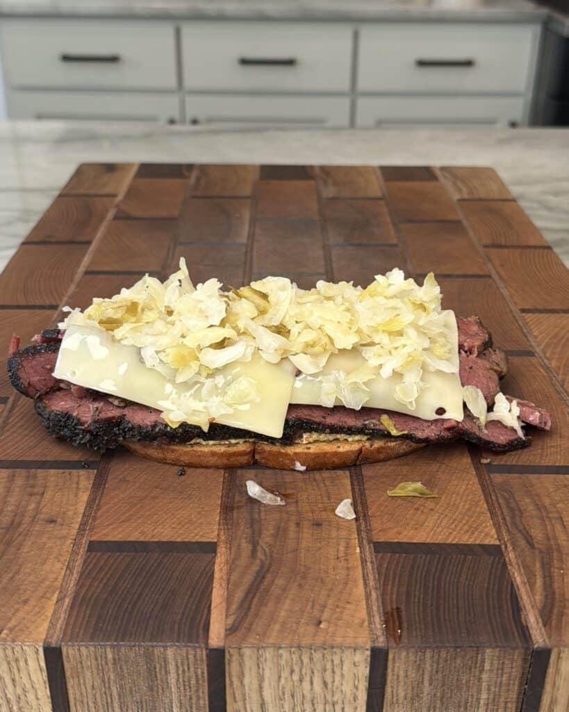 Smoked Reuben Sandwich.