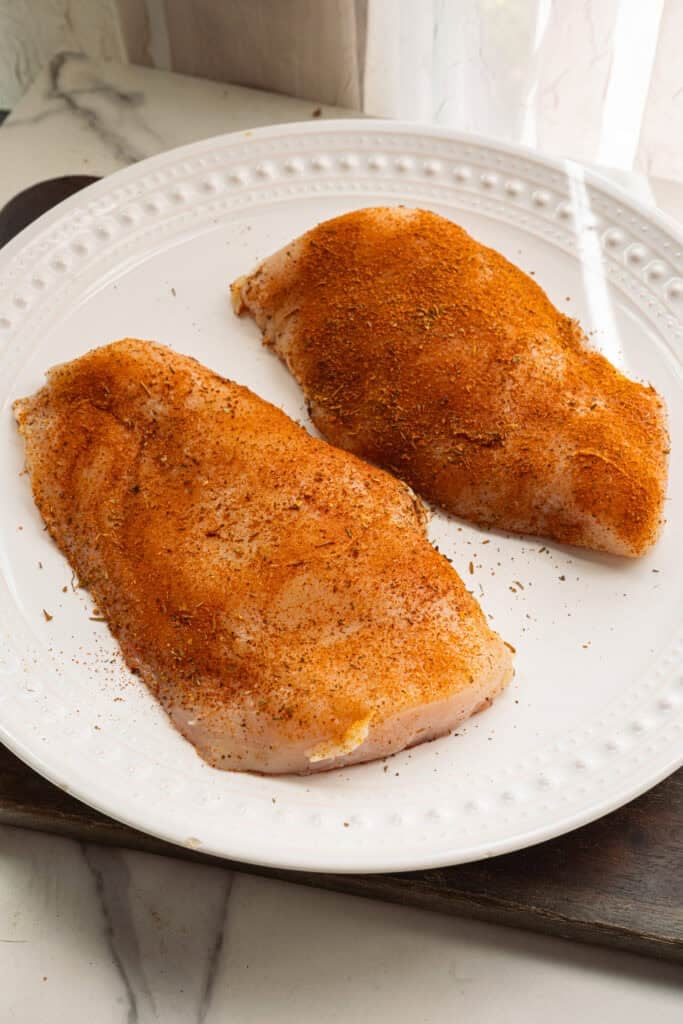 Seasoned chicken breast.