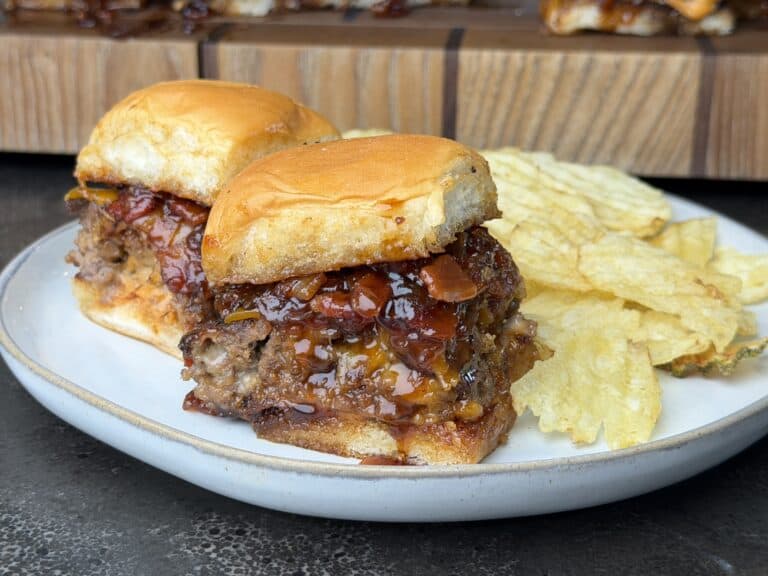 Hot Honey Bacon Jam Burger Sliders