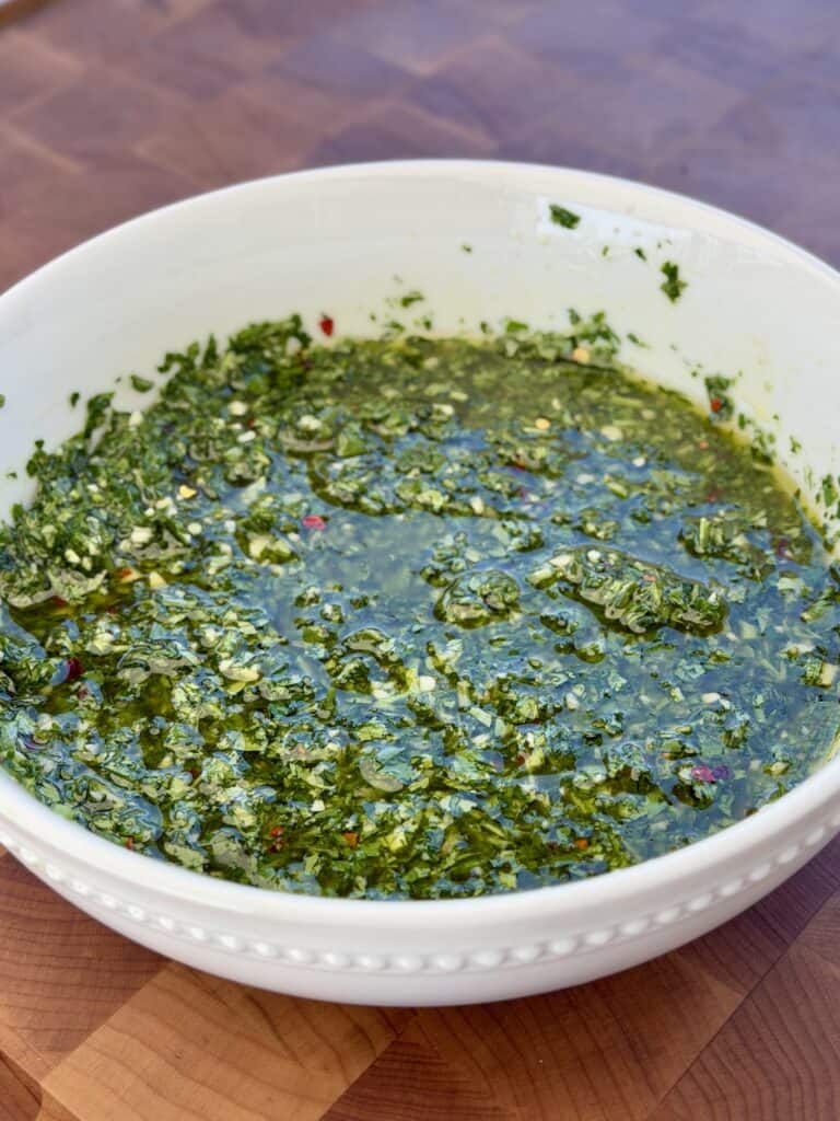 Homemade Chimichurri.