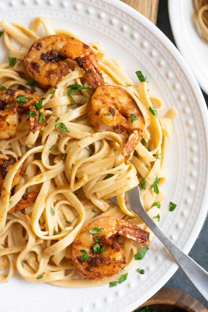 Cajun Shrimp Alfredo.