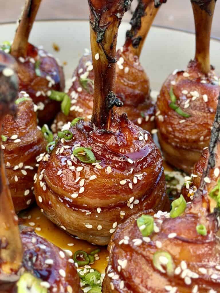 Smoked Chili Sesame Chicken Lollipops.
