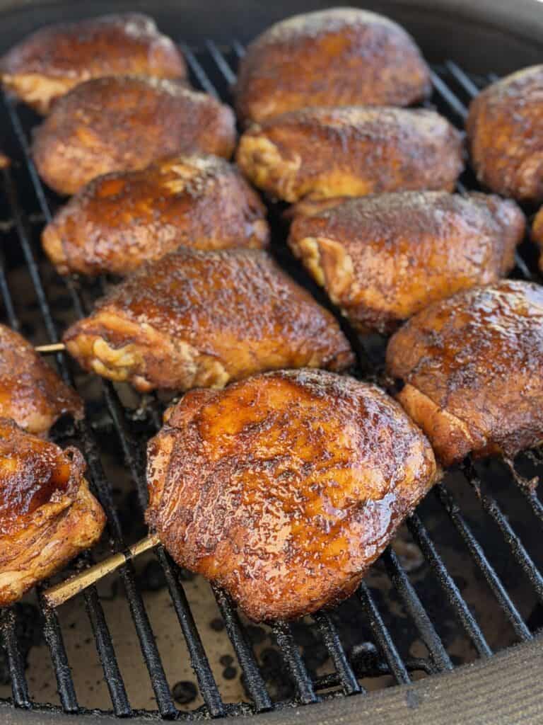 Glaze Chicken Thighs with Hot Honey.