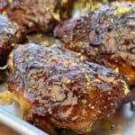 Smoked Lemon Pepper Chicken Thighs.
