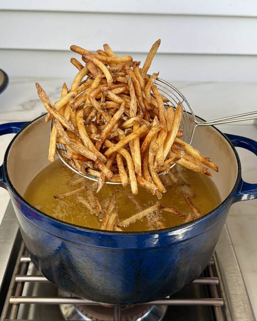 Brown homemade Fries.