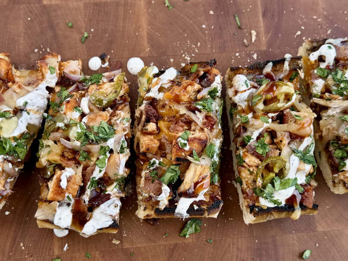 BBQ Chicken French Bread Pizza BBQ Chicken French Bread Pizza.