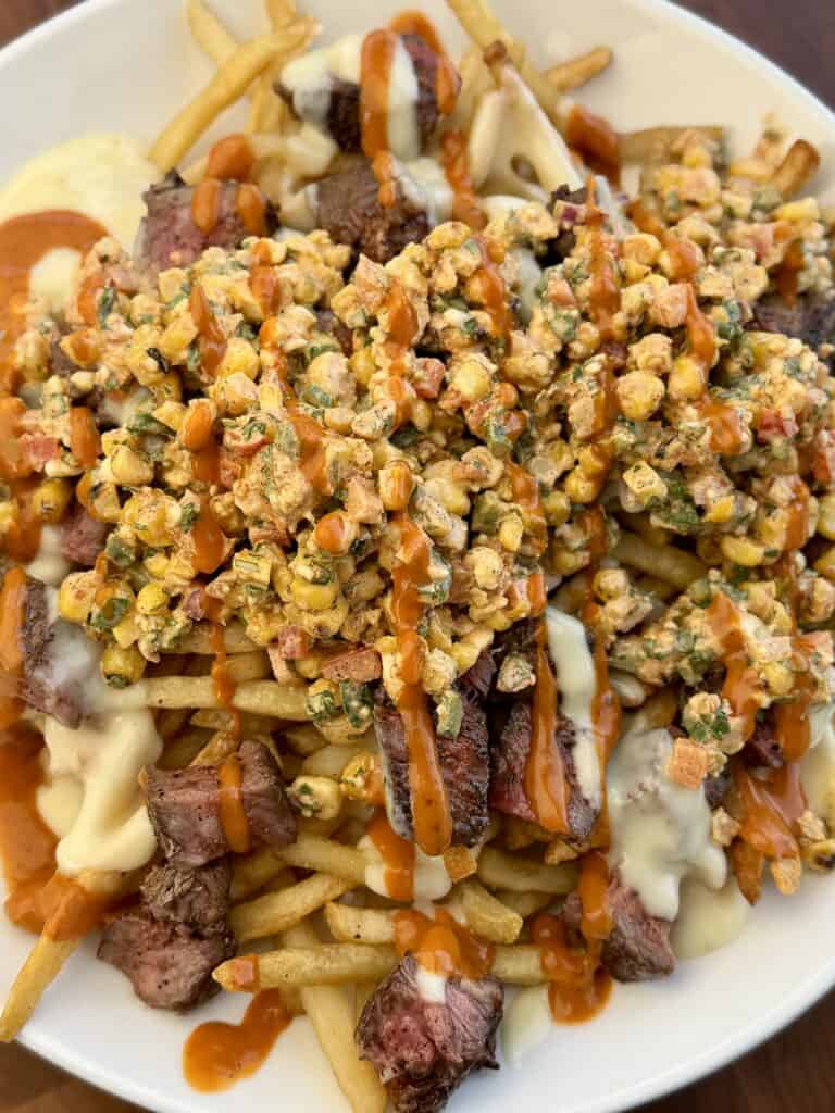 Steak Elote Loaded Fries