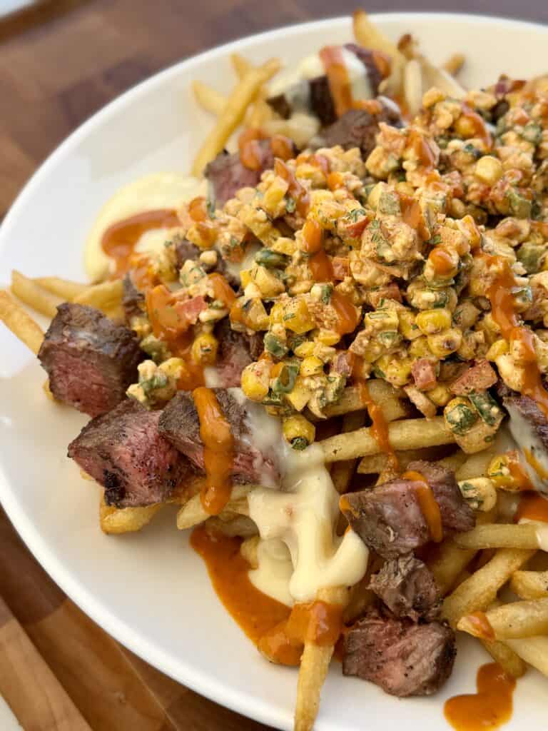 Steak Elote Loaded Fries.