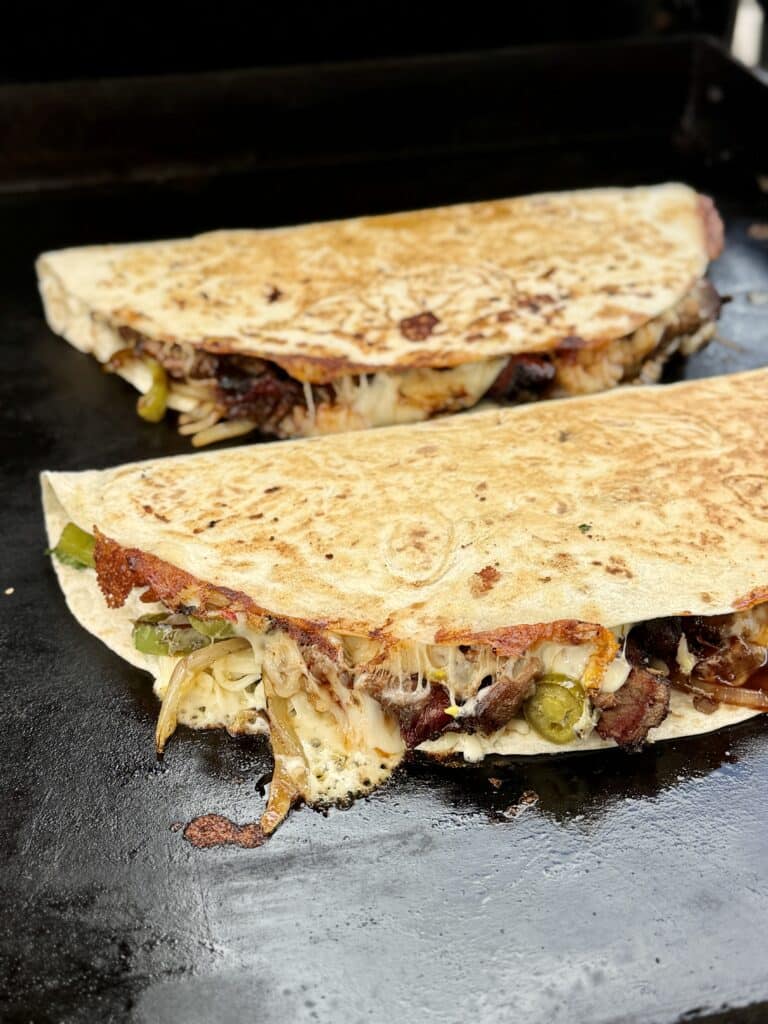 Fold Brisket Quesadillas.