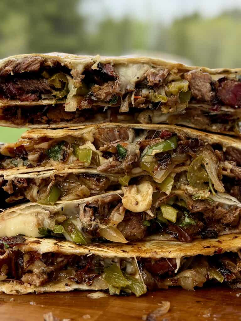 Sliced Quesadillas.