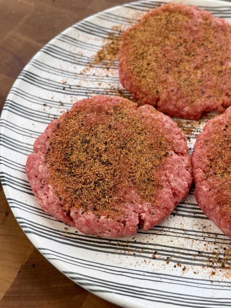 Form and season patties.