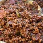 Smoked Spicy Baked Beans.