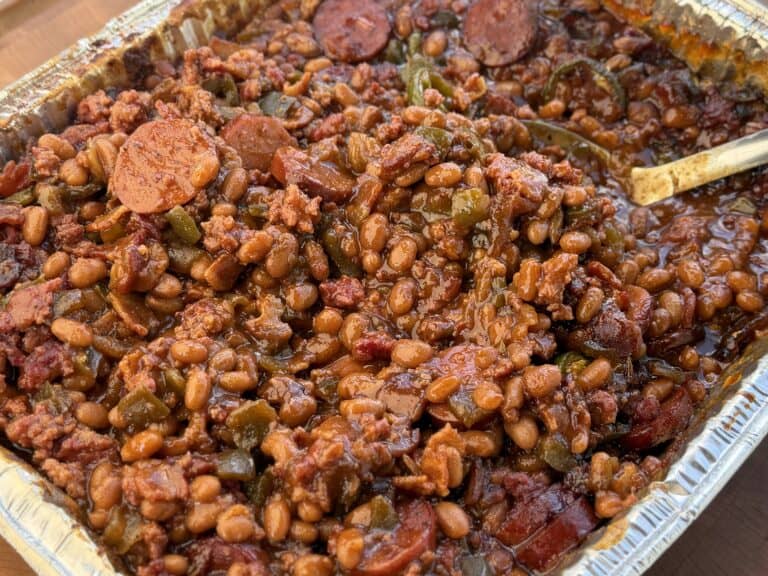 Smoked Spicy Baked Beans.