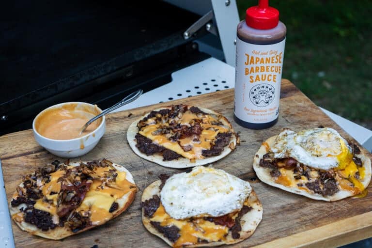 Smashburger Taco Recipe with egg on top.