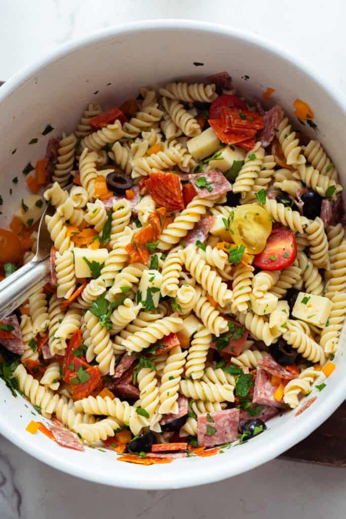 Mixed Italian Pasta Salad.