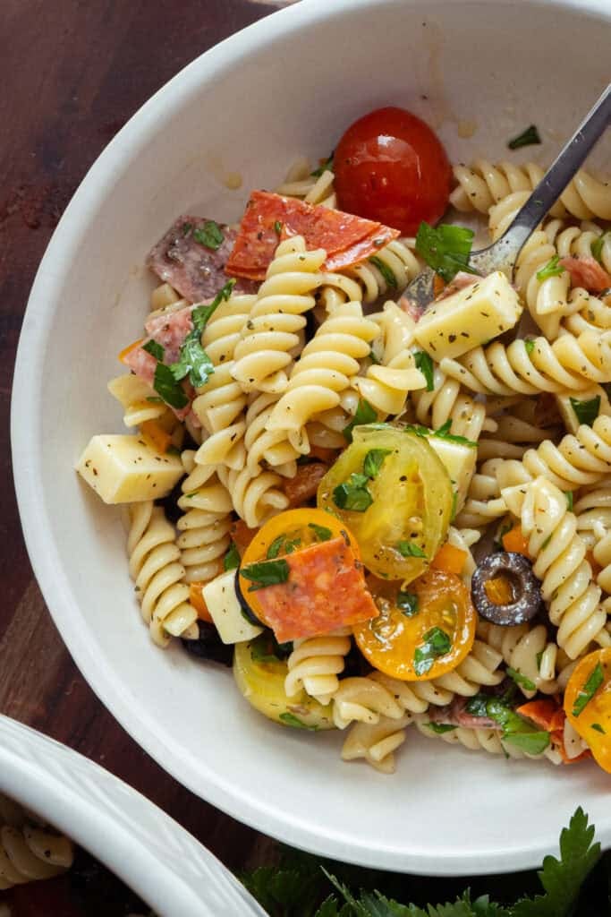 Colorful Pasta in a bowl.