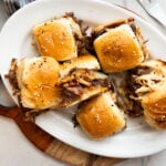 BBQ Beef Sliders on platter.