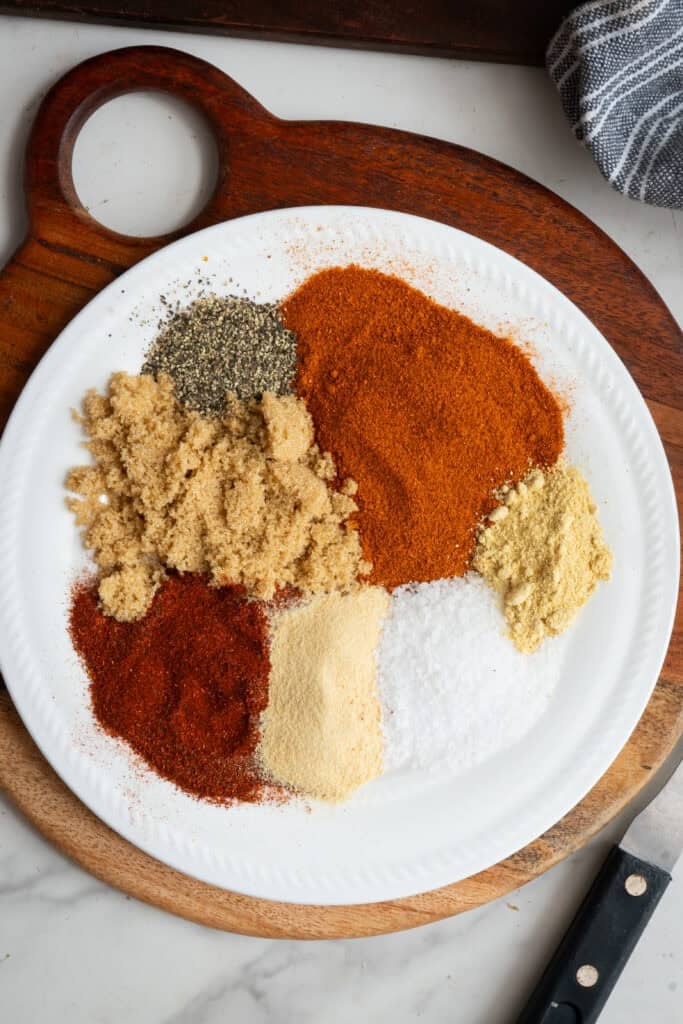 Nashville seasonings on plate.
