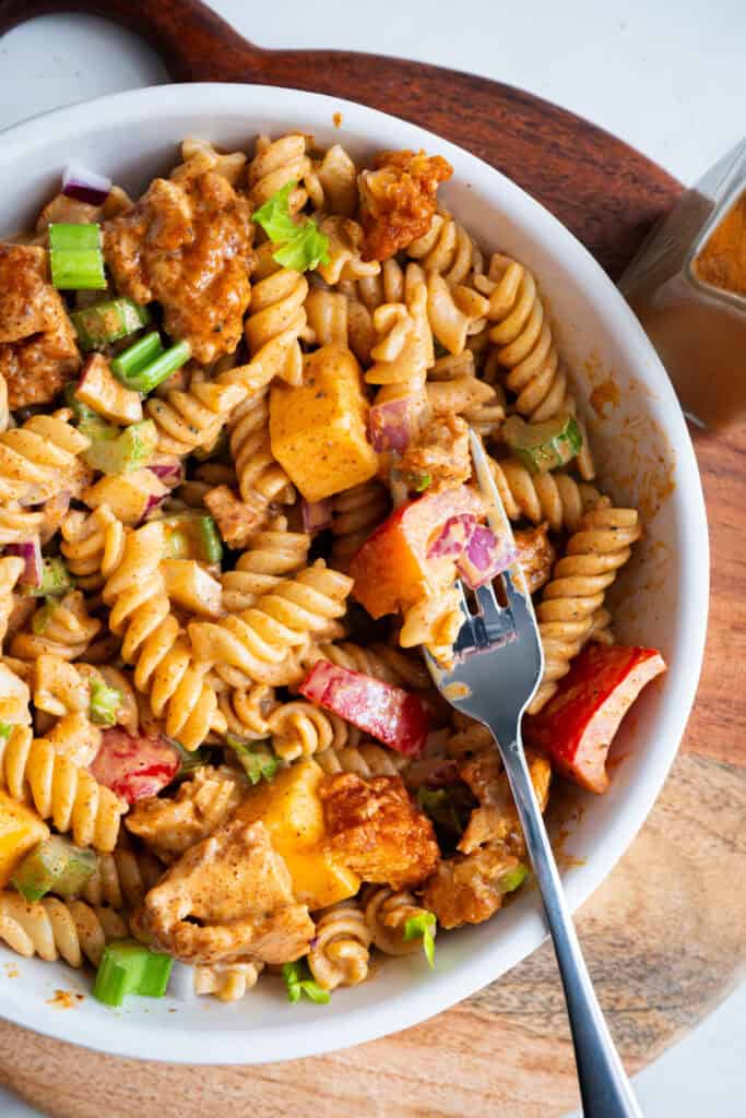 Nashville Hot Chicken Pasta Salad.