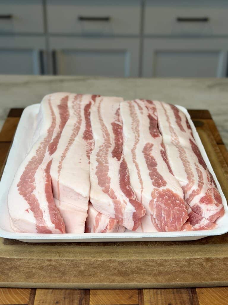 Cut Pork Belly into slices.
