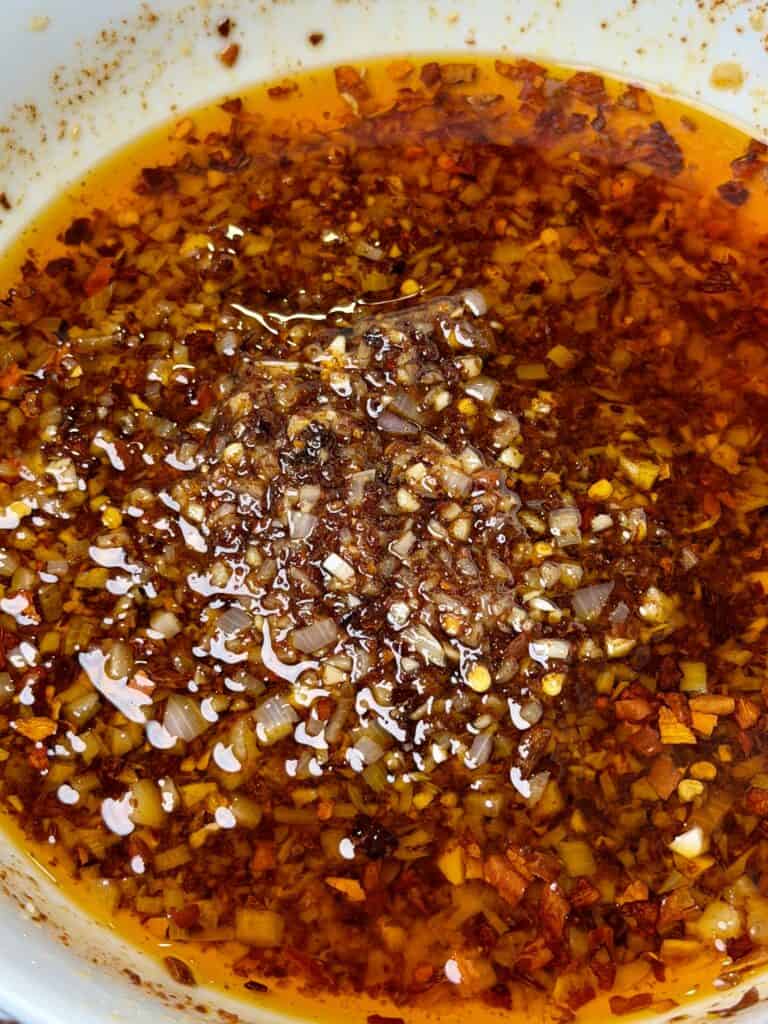 Mixed Chili Garlic Oil.