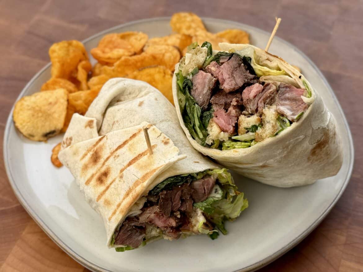 Grilled Steak Caesar Salad Wrap Grilled Steak Caesar Salad Wrap.