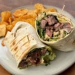 Grilled Steak Caesar Salad Wrap.
