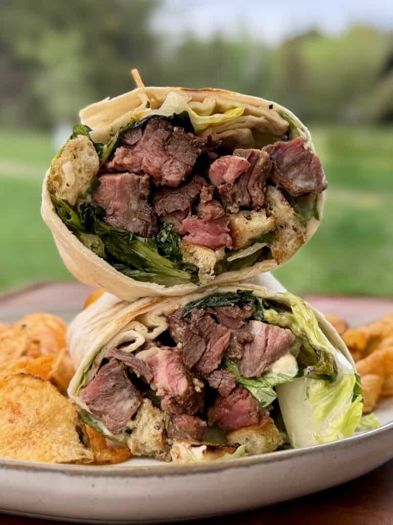 Grilled Steak Caesar Salad Wrap