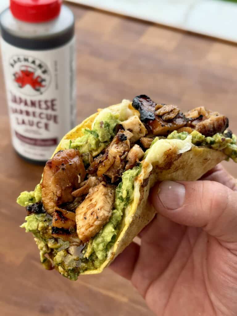 Grilled Chicken and Guac Tacos.