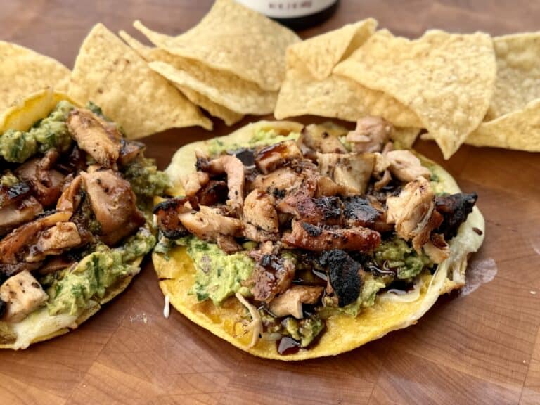 Grilled Chicken and Guac Tacos.