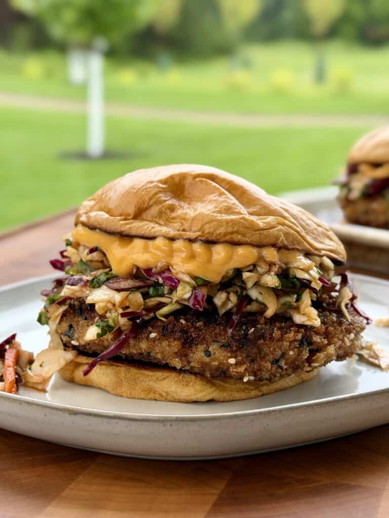 Asian Style Chicken Burger.