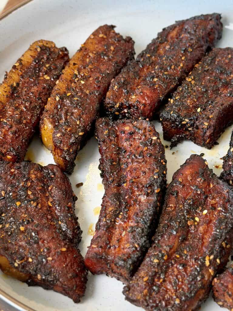 Pork Loin air fried and on plate.