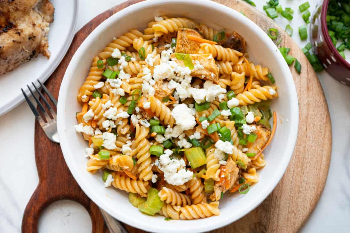 Buffalo Chicken Pasta Salad Buffalo Chicken Pasta Salad.
