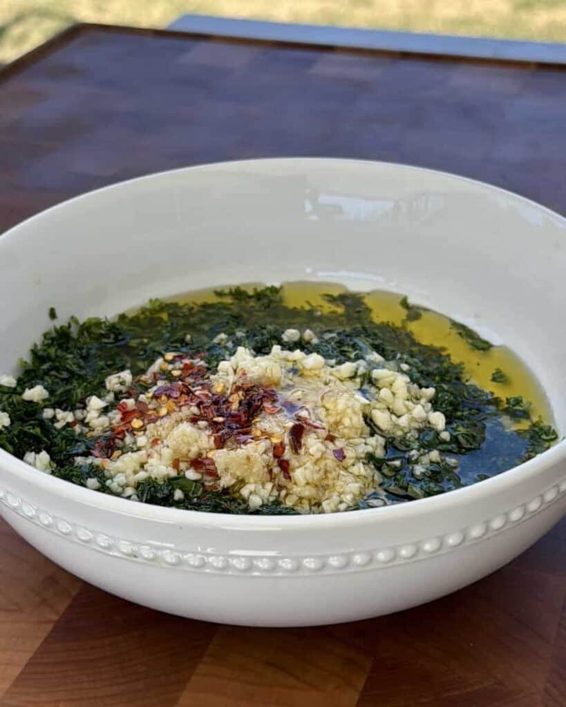Ingredients in bowl.