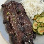 Grilled Flanken Beef Short Ribs.