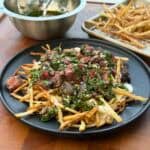 Grilled Steak Frites with Chimichurri.